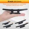 8 Inch Nylon Boat Cleats, Dock Cleats Black 6 Pack,