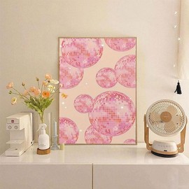 Disco Ball Pattern Unframed Painting, 1 Count Modern Canvas Wall Art, Wall Decor for Home Living Room Bedroom Study Room, Home Decor - Specification: 19.69*27.56inch, pattern: Disco Ball