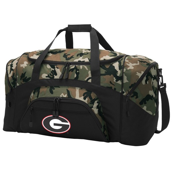 Large Georgia Bulldogs Duffel Bag CAMO University of Georgia Suitcase Duffle Luggage Gift Idea for Men Man Him!