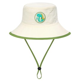 HeyCaps Kids Sun Hat Summer Wide Brim Bucket Hat UV Protection Breathable Quick Dry Cartoon Cap Adjustable Outdoor Travel Beach