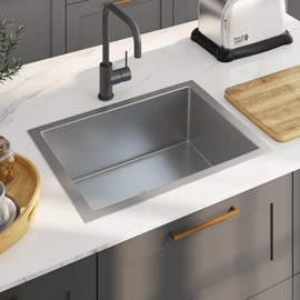 Handmade Kitchen Sink Stainless Steel Hardware,Plumbing,Plumbing Fixtures,Sinks,Kitchen,Utility Sinks Silver 7,35 LBS