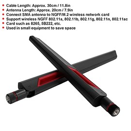 ciciglow Antenna Extension Cable, 2Pcs AC88 Antenna for M.2 Bluetooth External Extension, for Support NGFF 802.11a, 802.11b, 802.11g, 802.11n, 802.11ac, Bluetooth Card