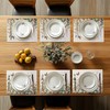 Wildflowers Placemats Set of 6,Flower Herbs Butterfly Spring Washable Linen