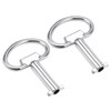 sourcing map Electrical Cabinet Key 5.5mm Hole Zinc Alloy Water
