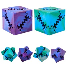 Pack of 2 3D Printed Fidget Toy, Rotating Gear Ball, 3D Gear Ball, Fidget Toy, Fidget Sensory Toy, Cool Toy Gift for Children from 3 Years and Adults