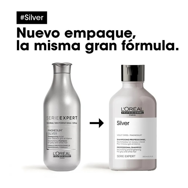 Shampoo Cuidado Canas Loral Professionnel Silver 300ml