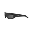 Arnette Men's AN4182 Hot Shot Wrap Sunglasses, Fuzzy Black/Grey, 62