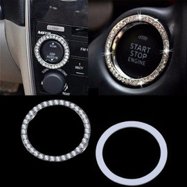 Bling Car SUV Engine Start Button Decoration Switch Cover Interior Trim Ring Pink SE01269 100ea
