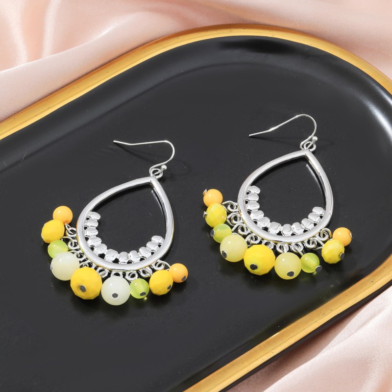 Aenu Teardrop Earrings for Women Multi Boho Beaded Dangle Drop