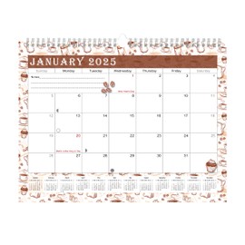 2025 Monthly Spiral-Bound Wall/Desk Calendar - 12 Months Desktop/Wall Blotter Calendar/Planner - (Edition #030)
