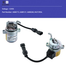 6686715 Fuel Shut Off Solenoid 6680121 6688260 04272956 for Bobcat A220 A300 442 864 863 873 883 S250 T200 Deutz Engine F3L F3M F4L F4M 1011 2011 12VDC
