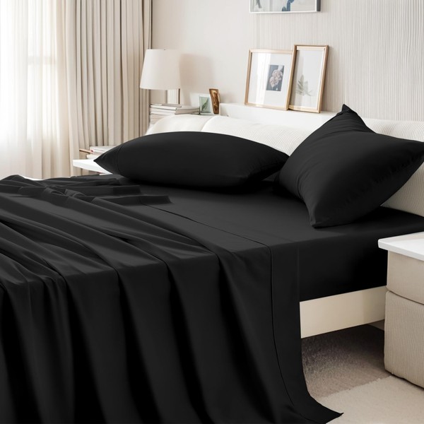 SIGF Twin Sheets Set, 3 Pieces Microfiber Bed Sheets Breathable