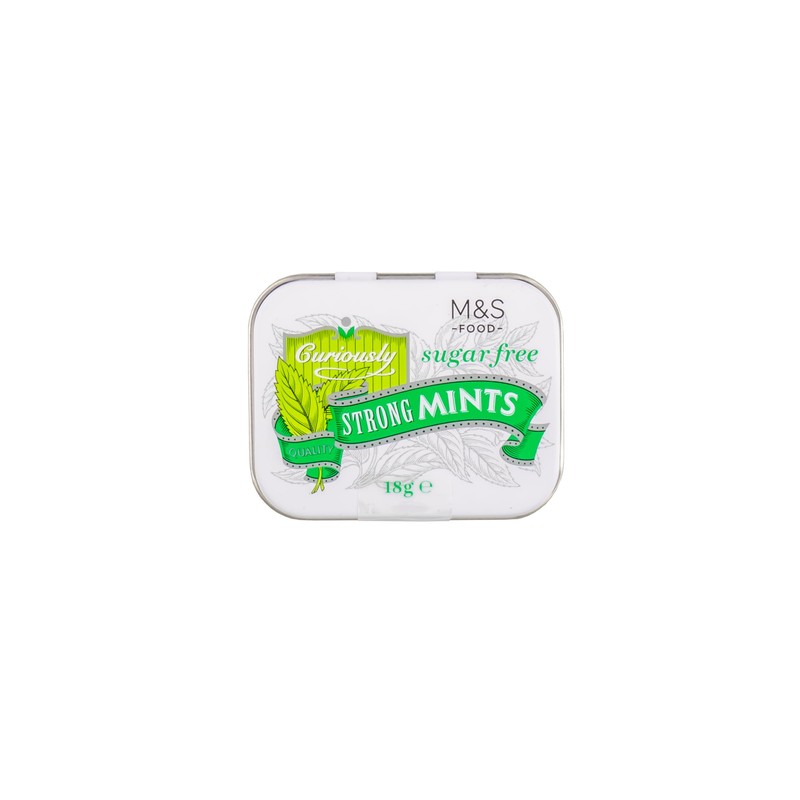 M&S Marks & Spencer Curiously Strong Mints in Tins, Sugar