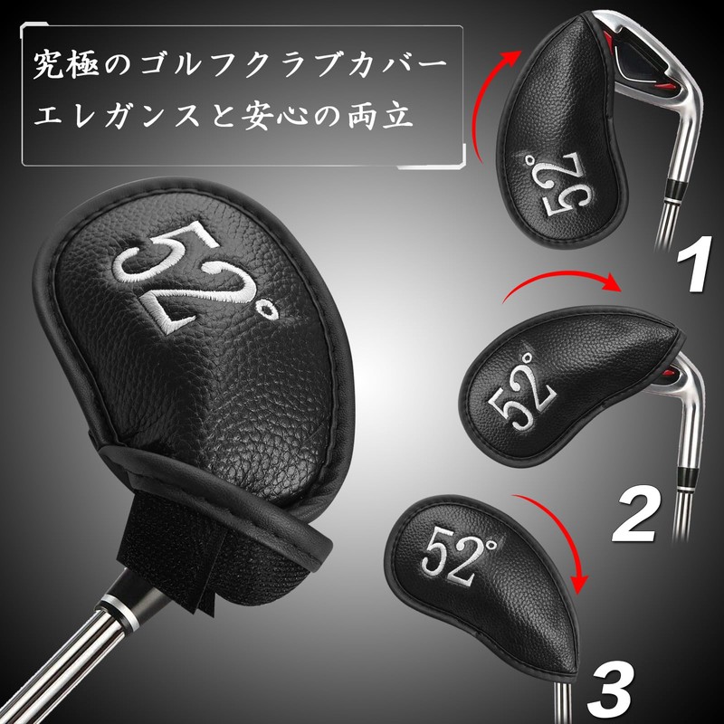 Golf Iron Cover with Magic Tape Closure Golf Head Cover