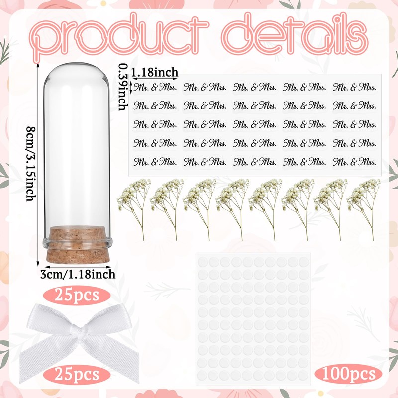 Gandeer 50 Sets Wedding Candy Favors for Guests (White)
