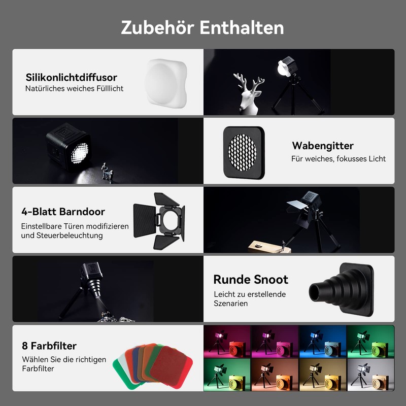 SMALLRIG LED Video Light, LED Video Light Mini, Rainproof Lighting