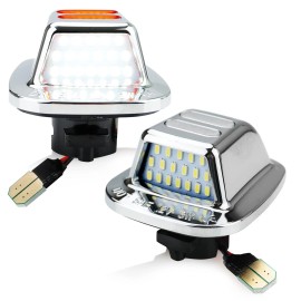 D-lumina LED Chrome Red OLED License Plate Light for 1988-1998 Chevy Silverado/GMC Sierra