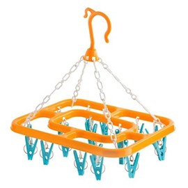 Pack of 2 Indoor Outdoor Hanging Clothes 18 Peg Line Dryer Airer