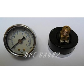 PIC PRESSURE GAUGE 1.5" FACE 1/8" NPT BACK MOUNT 0-100 PSI, AIR COMPRESSOR HYDRAULIC