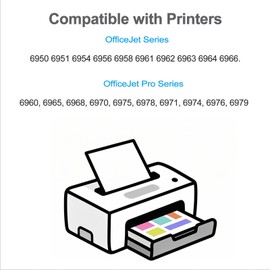 902XL Ink Cartridge Combo Pack Compatible for HP 6978 6968 Printer for HP 902 HP902 XL HP902XL to OfficeJet 6958 6970 6960 6975 6962 6950 6954 6951 6956 6961 6963 6964 Black Cyan Magenta Yellow