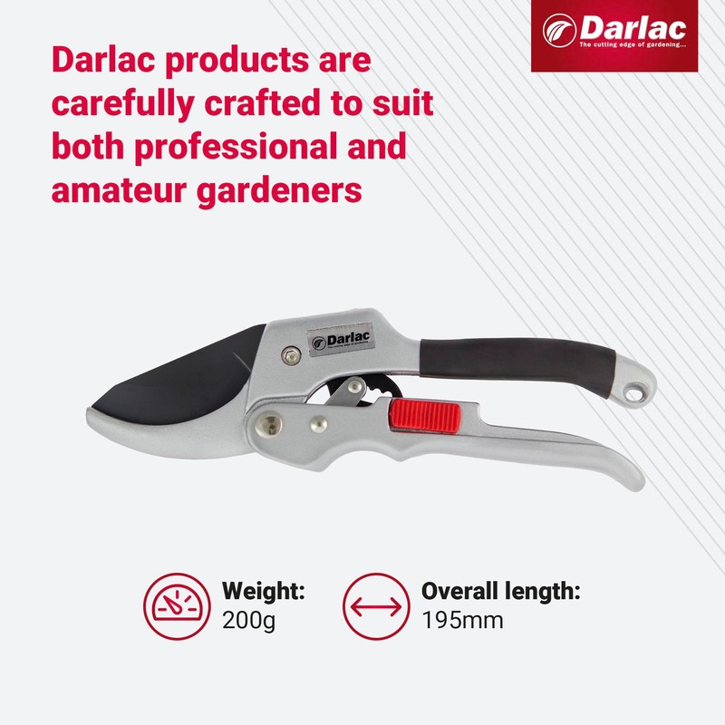 Darlac Ratchet Garden Secateurs DP744 Super Classic Ratchet Pruner -