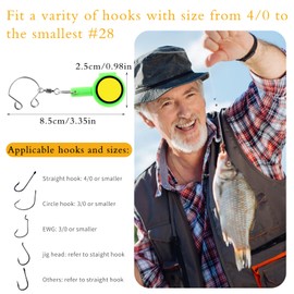 Wanmu 4Pcs Fishing Knot Tying Tools, Hooks Covers Kit for Easy Tyingy, Fly Fishing Accessories, Fishing Line Cutter for Beginner Anglers, Multifunctional Safety Fishing Stuff, Fish Hook Storing