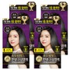 Lien Black Hair Dyeing Cream, Black, 4 Pieces / 리엔 흑모비책 새치염색 크림, 흑색, 4개