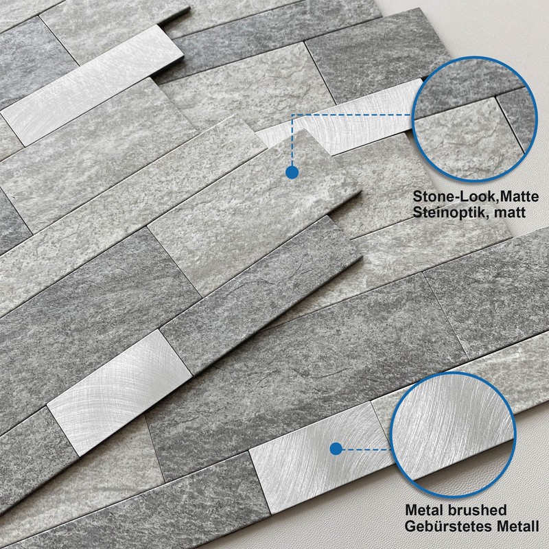 MOFIT Backsplash Tile for Kitchen Peel and Stick Stone Matte
