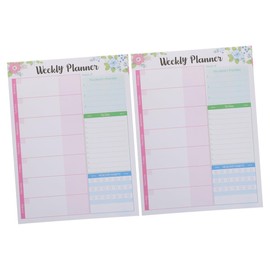 GRIRIW 2Pcs Weekly Planner Notepad Tear Off Memo Pad for Do List Work Planner Organizer Notebook for Office Study and Daily Tasks