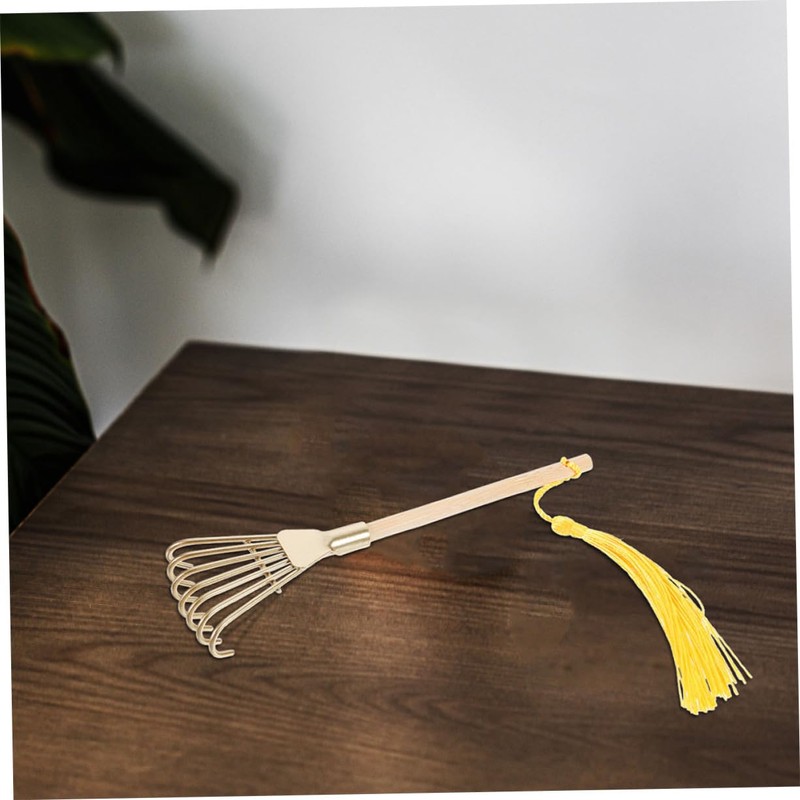 IWOWHERO Meditation Rake for Zen Garden Mini Zen Garden Metal
