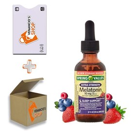 Gotas lquidas de melatonina de 10 mg  Apoyo para dormir  Suplemento diettico para adultos de Spring Valley  Venas Sticker (paquete de 1-2 fl oz)      