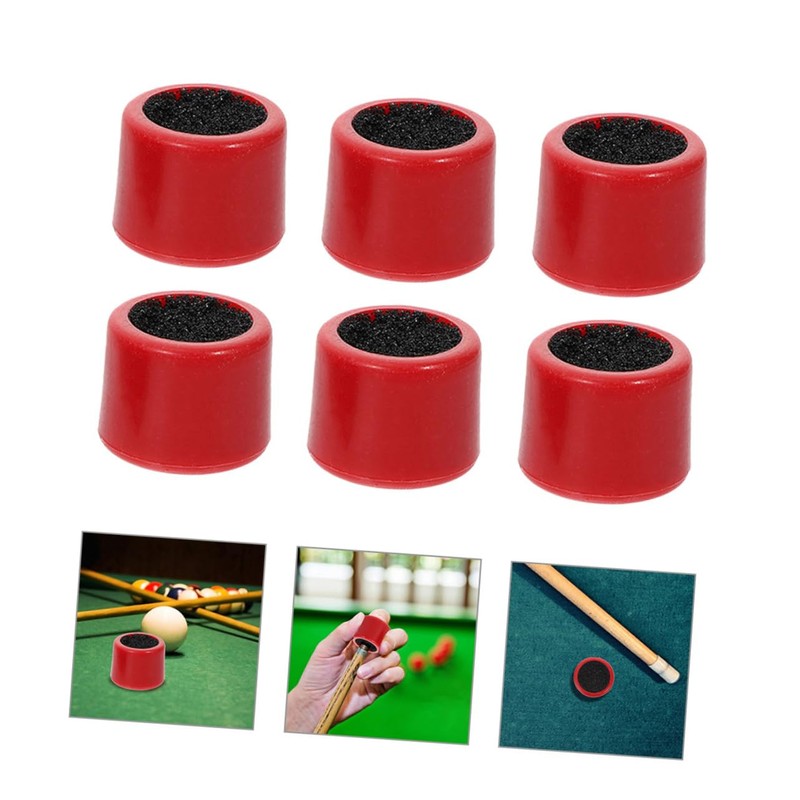 Kisangel 6pcs Billiard Cue Tip Shaper Durable Plastic Burnisher File