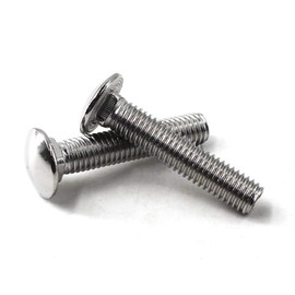 M6x16 Carriage Bolts Stainless Steel 304 Round-Head Screws with Square Neck (Pack of 30)