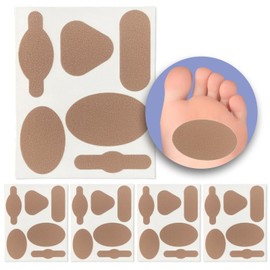 Moleskin for Blisters, Moleskin Adhesive Pads, Multi-Shaped Moleskin Padding for Feet, Shoes, Toes, Heel | Blister Prevention Tape Patch Reduce Friction - 5 Sheets (30 Pieces Total)
