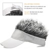 MESU Mens Visor Hat Wig Peaked Baseball Golf Cap with
