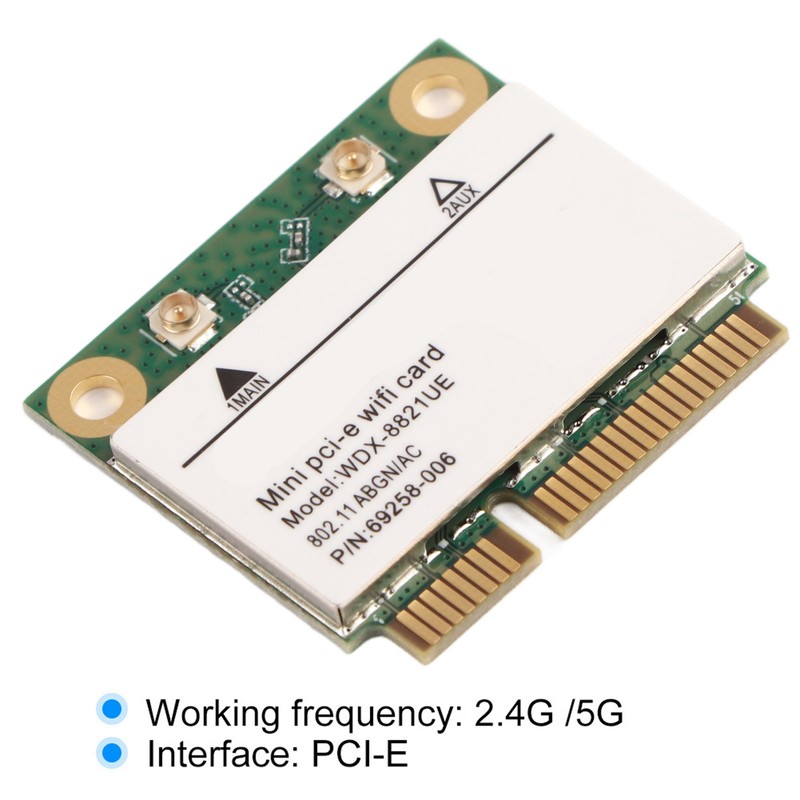 Dual Band 2.4G/5Ghz Network Card 433Mbps WIFI Mini PCI‑E Wireless
