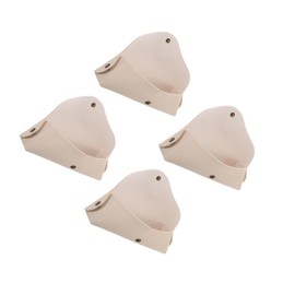 OATIPHO 4pcs Small Beige Makeup Brush Organizer Bag Compact Travel Cosmetic Pen Storage Pouch Lightweight Multipurpose Makeup Brush Holder for Artists Students Professionals