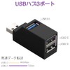 Samcos USB Hub, 3 Ports, Set of 2, Ultra Small,