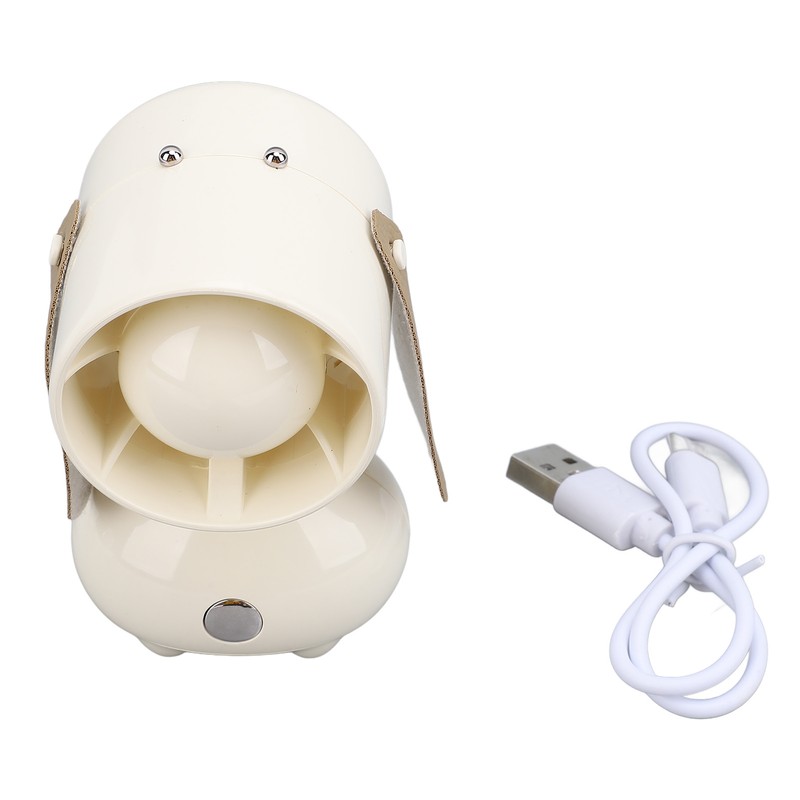 Handheld Fan Cute Cartoon Dog Shaped 3 Speeds Rechargeable Portable