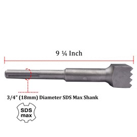 ACTINTOOL 9 1/4 Inch SDS Max Bushing Tool, 1 1/2 Inch 16 Tips Bushing Hammer Head, SDS Max Concrete Bushing Bit For Demoliton Hammer(Big 16 Tips)