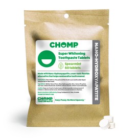 Chomp Super Whitening Spearmint Toothpaste Tablets with Nano Hydroxyapatite Refill