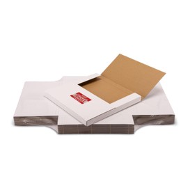 Kayritonz Vinyl Record Mailers 12.5"L x 12.5"W x 1"D Corrugated Cardboard Album Shipping Boxes for Mailing Packaging Moving Storage, with Fragile Stickers, White, 15 Pack