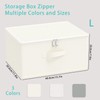 GUOHNHE Storage Bins with Zipper, Cube Organizer Basket with Lid,