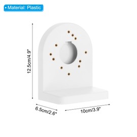PATIKIL Dome Security Camera Mounting 4.9 Inch, 1 Pack Universal L-Shape Dome Right Angle Wall Mounting Bracket Plastic, White