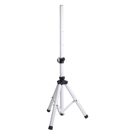 Sound Town 2-Pack Universal Tripod Speaker Stands with Adjustable Height, 35mm Compatible Insert, Locking Knob and Shaft Pin, White (STSD-48W-PAIR)