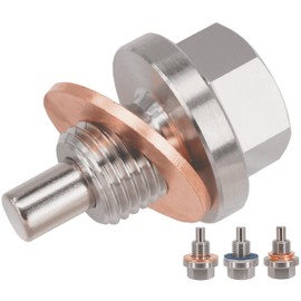 Dsnaduo 1PC M12x1.25 Stainless Steel Magnetic Engine Oil Drain Plug Fit Toyota 4Runner Camry Highlander LandCruiser Prius RAV4 Sienna Tacoma Venza Yaris Lexus Nissan Infiniti John Deere 90341-12012