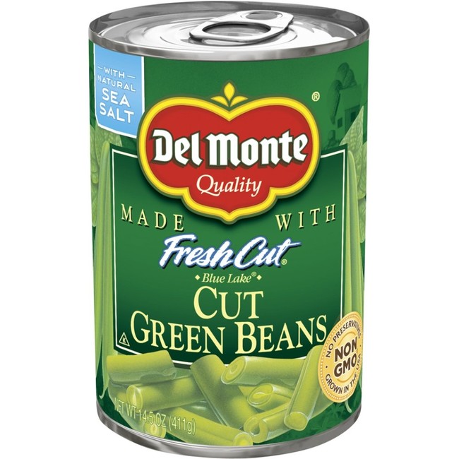 Del Monte Fresh Cut Green Beans, 14 oz Can (Pack of 12)