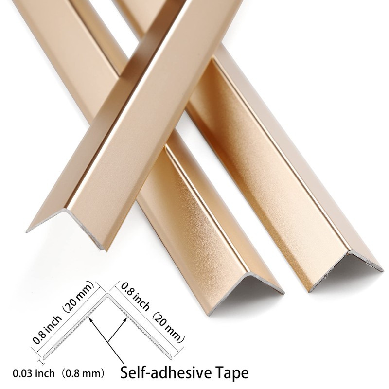 Trimold Aluminum Peel and Stick L Molding Corner Guards with