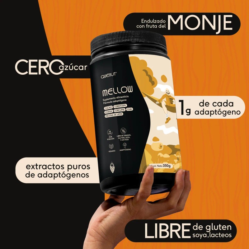 Mellow Mellow Antiestrés Hongos Adaptógenos 350 G Quenut
