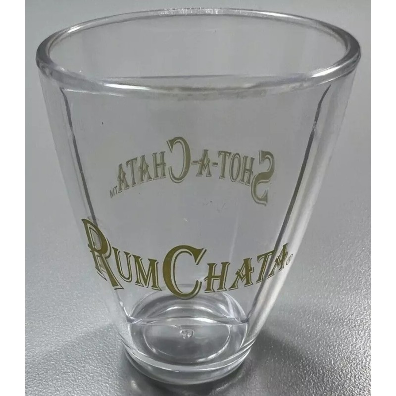 RUM CHATA - SHOT-A-CHATA- 2oz Split Clear Plastic Shot Glass